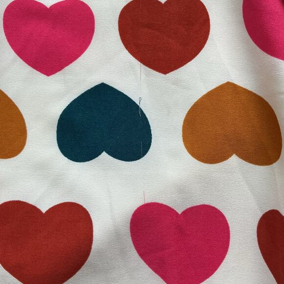 Modcloth Multicolor Pintuck A Line Heart Dress Large Valentine - Picture 7 of 13